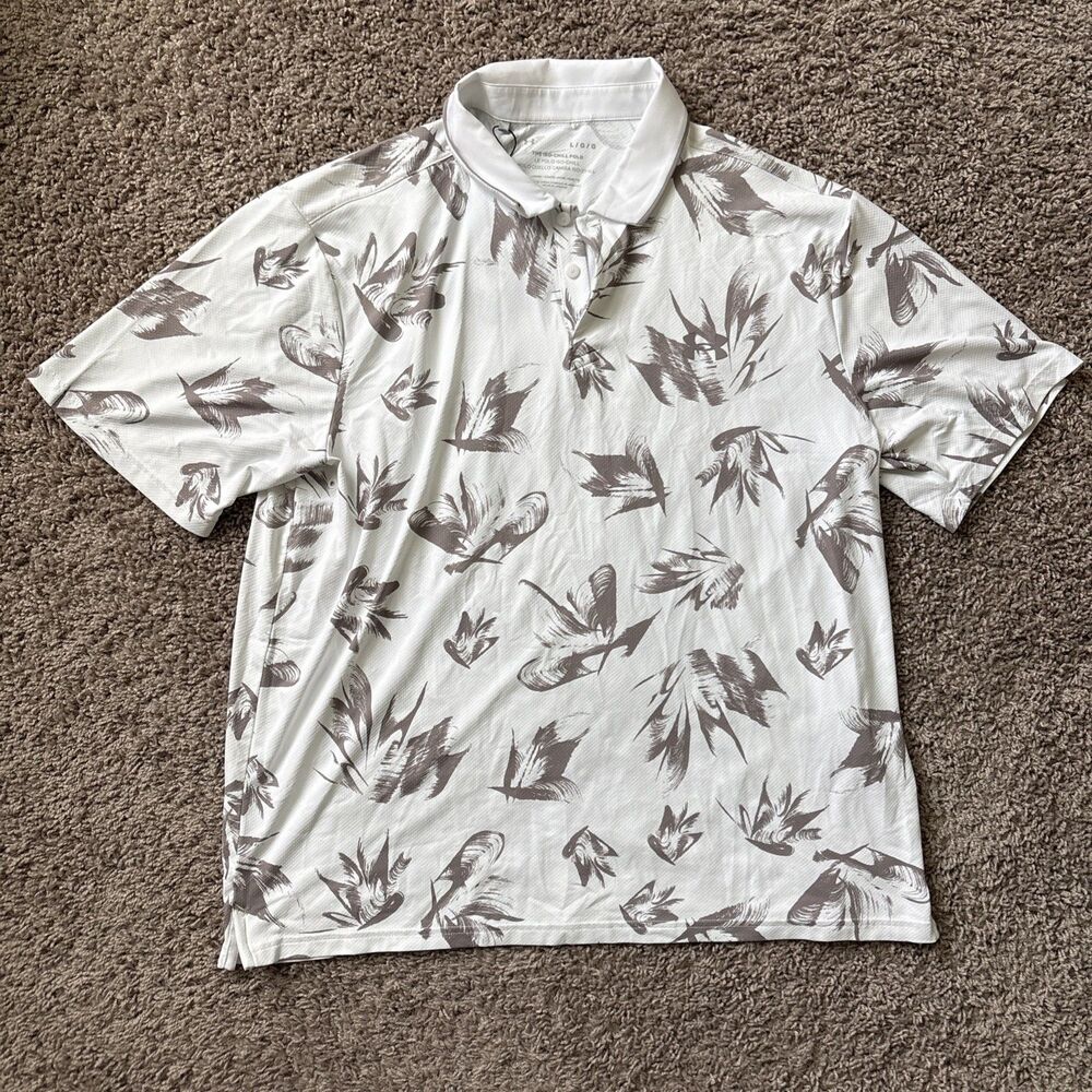 Under Armour Size Large Iso Chill Edge Short Sleeve Golf Polo Shirt $80 1377365